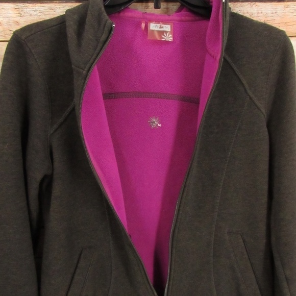 Athleta Brown/Black Front Zip Hoodie Jacket S - Picture 11 of 16